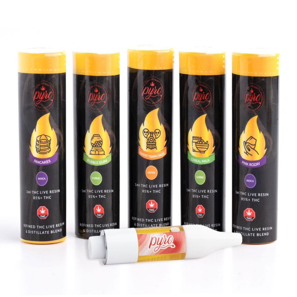 Live Resin Vape Cartridges (Pyro Extracts)