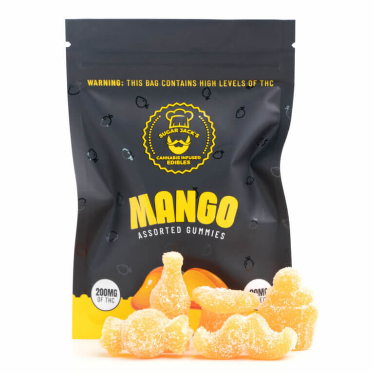 200mg THC Assorted Mango Gummies (Sugar Jack’s) - Image 2